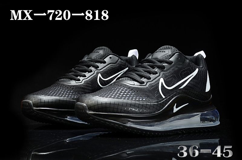 2020 Nike Air Max 720-818 Black White For Women